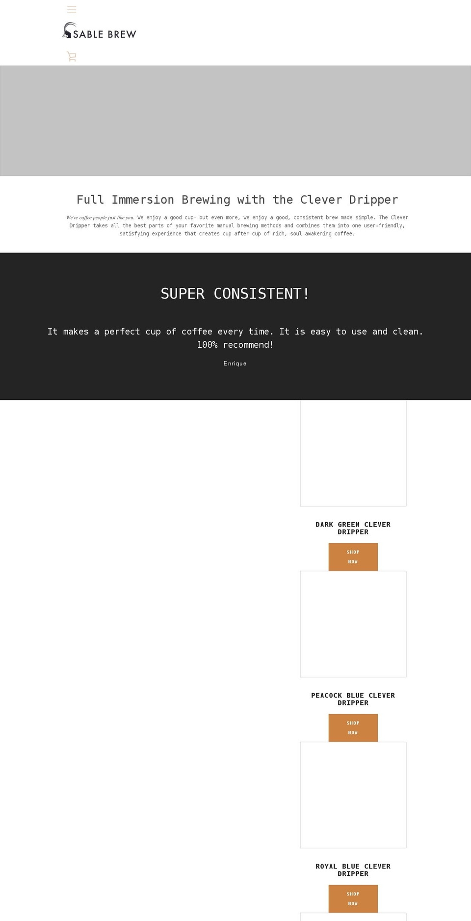 sablebrew.com shopify website screenshot