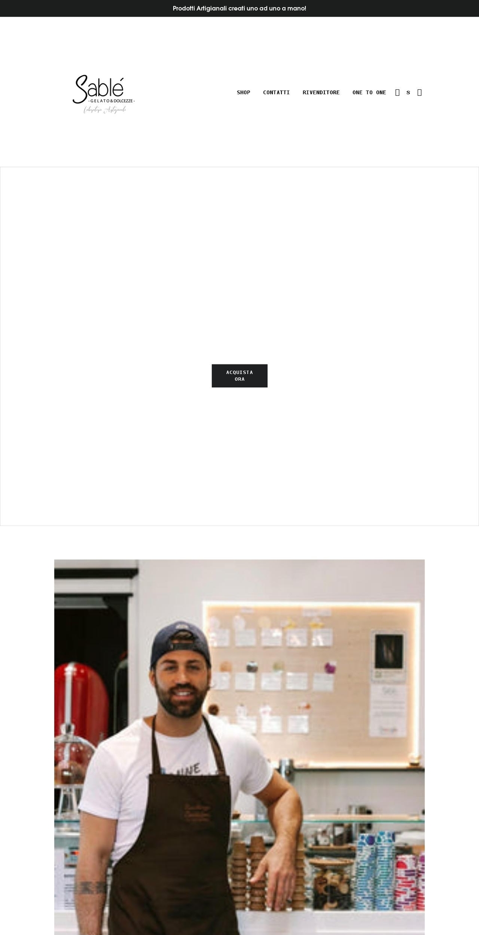 sablegelato.com shopify website screenshot