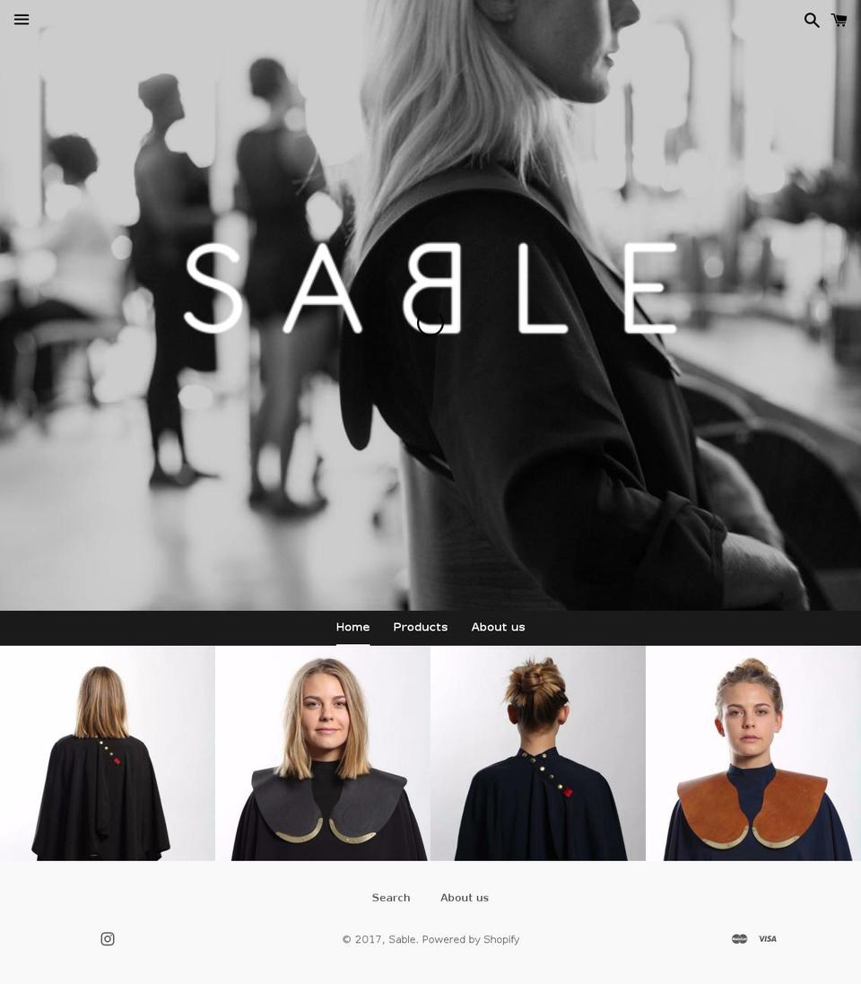 sablemade.com shopify website screenshot