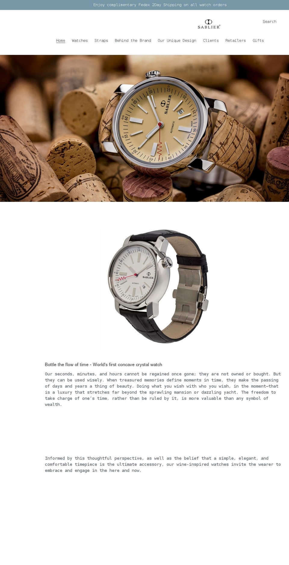 sablierwatches.com shopify website screenshot