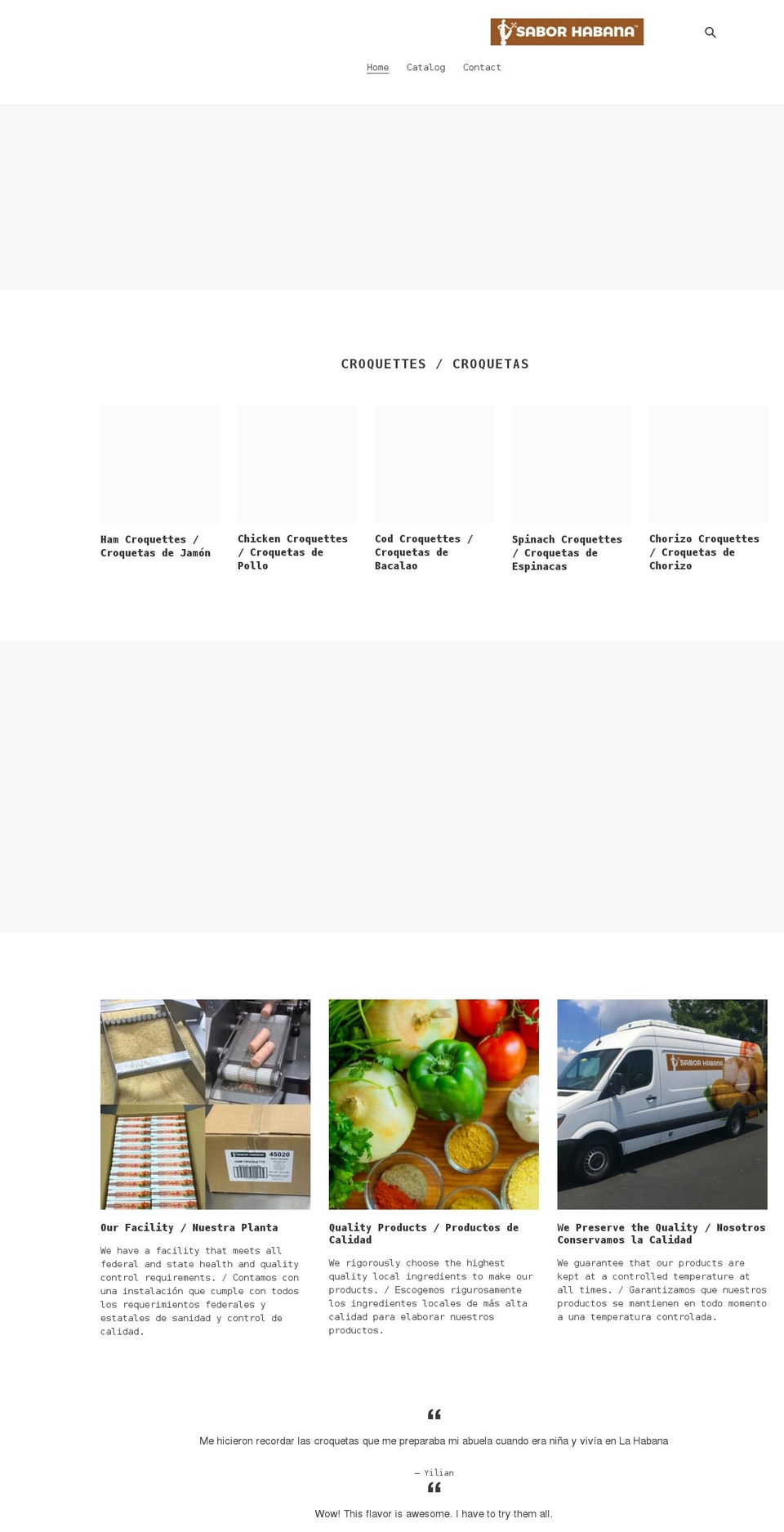 sabor-habana.com shopify website screenshot