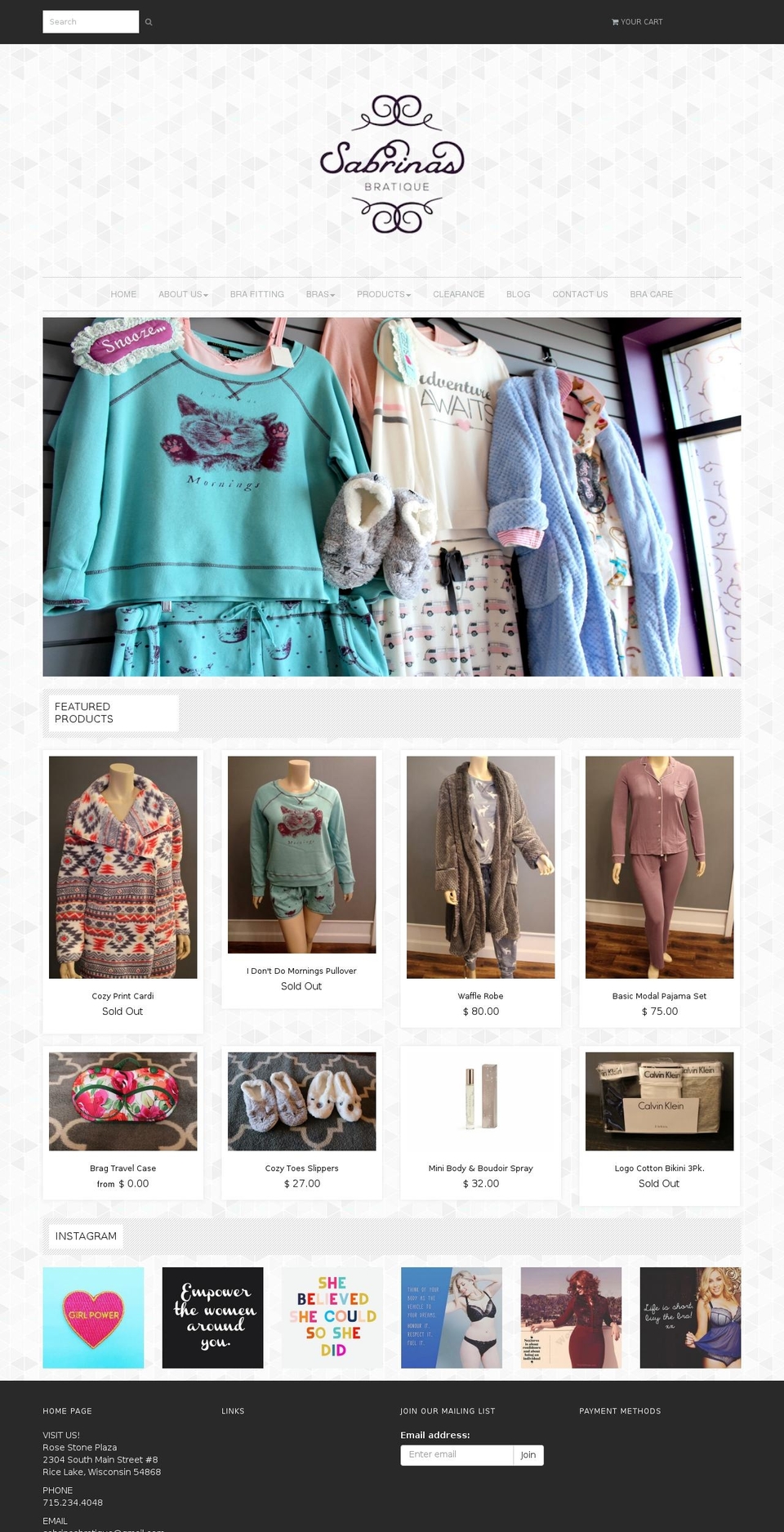 sabrinasbratique.com shopify website screenshot