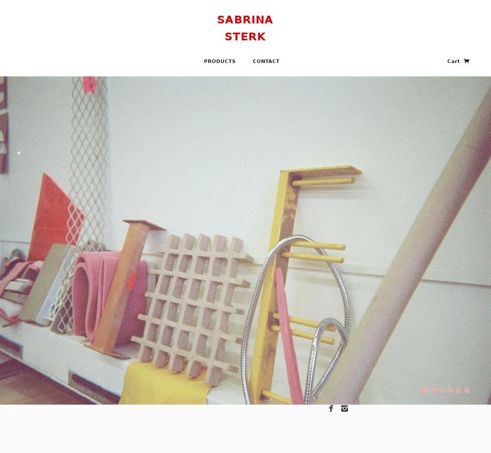 sabrinasterk.com shopify website screenshot