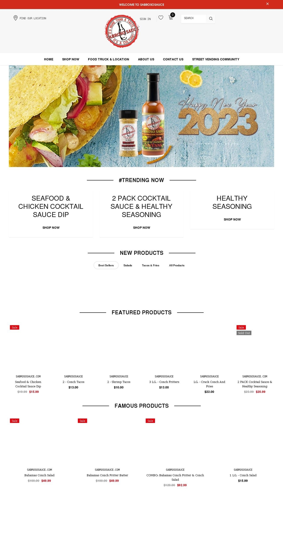 Cospora--sections-ready Shopify theme site example sabrososauce.com