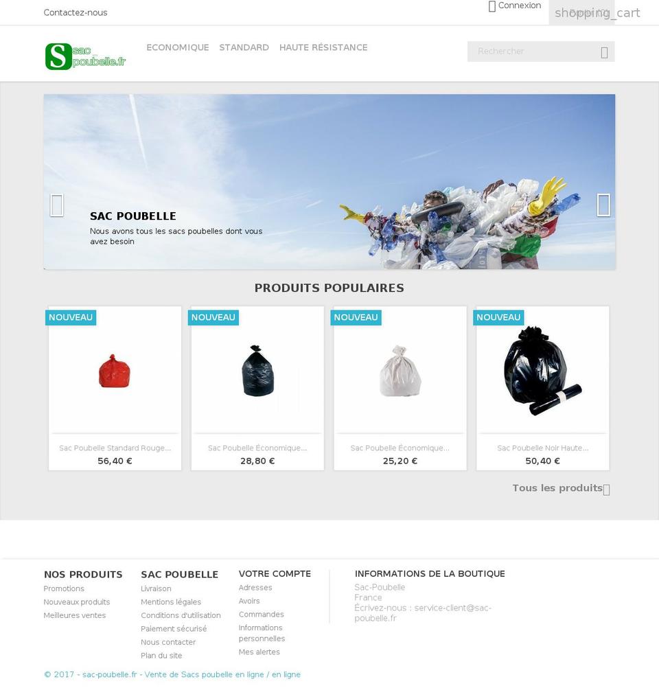 sac-poubelle.fr shopify website screenshot