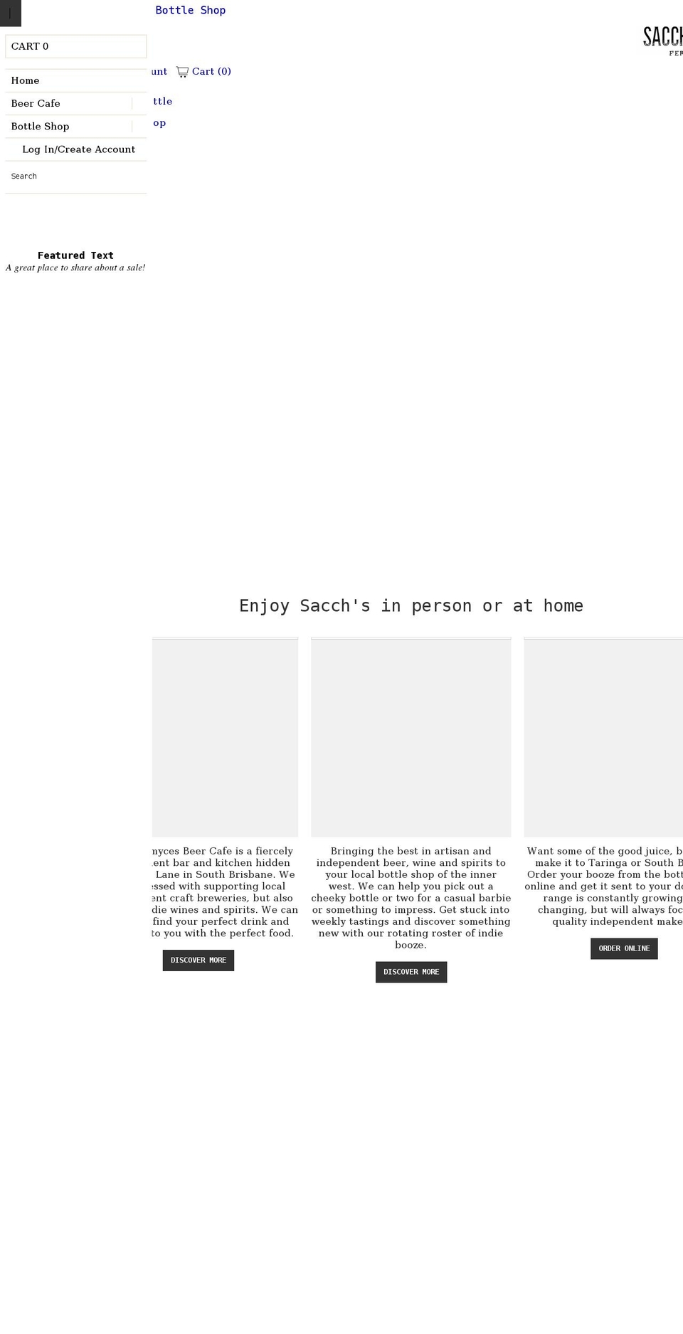 saccharomyces.com.au shopify website screenshot