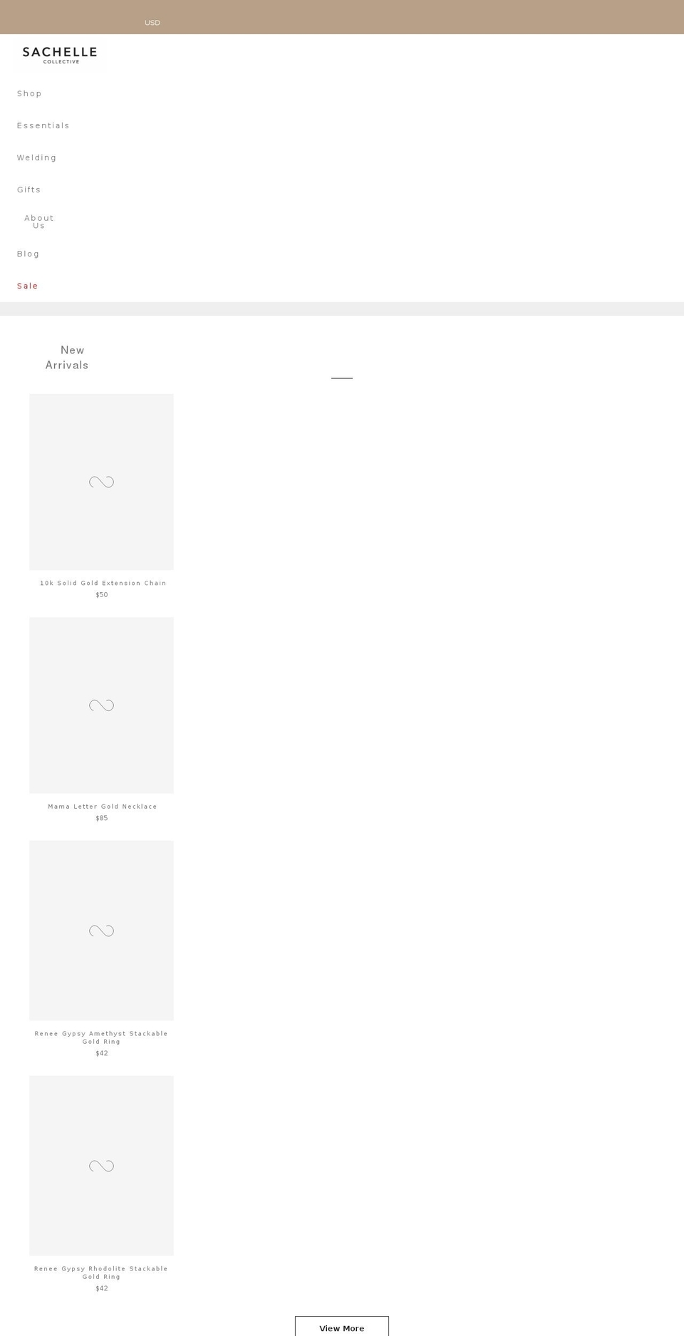 sachellecollective.com shopify website screenshot