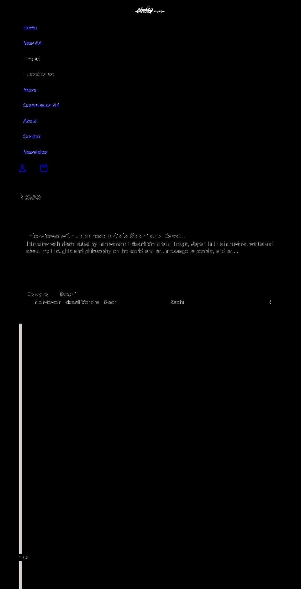 sachiartprojects.com shopify website screenshot