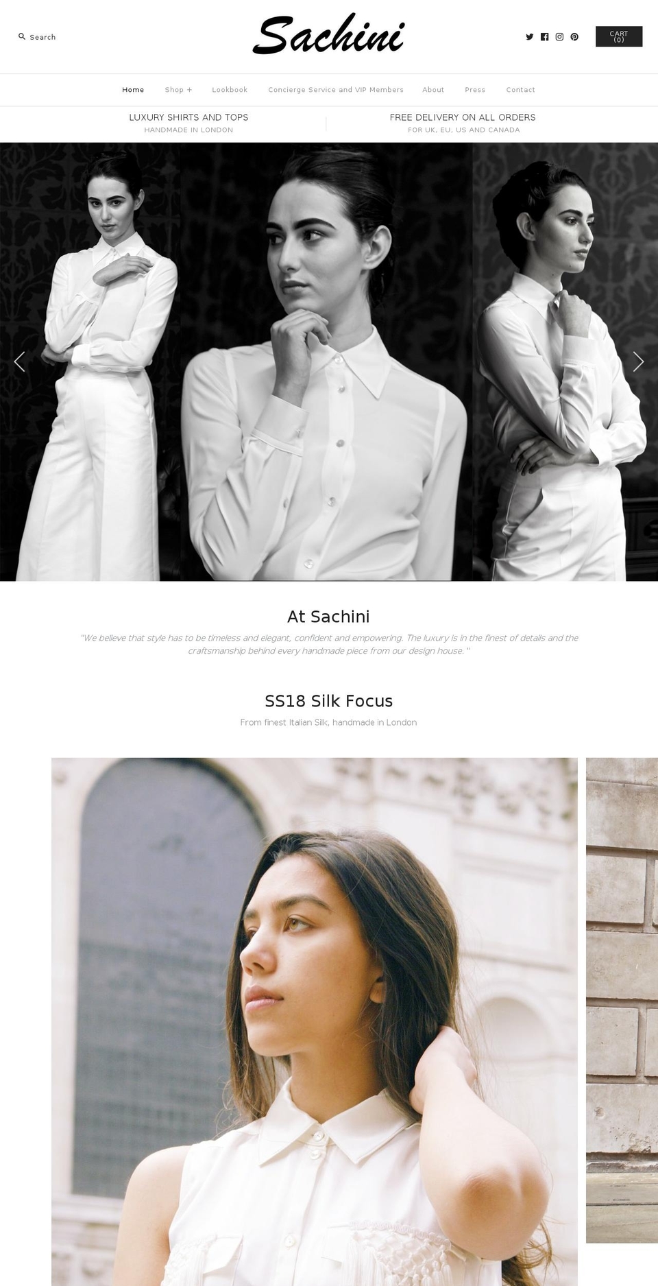 sachini.co.uk shopify website screenshot