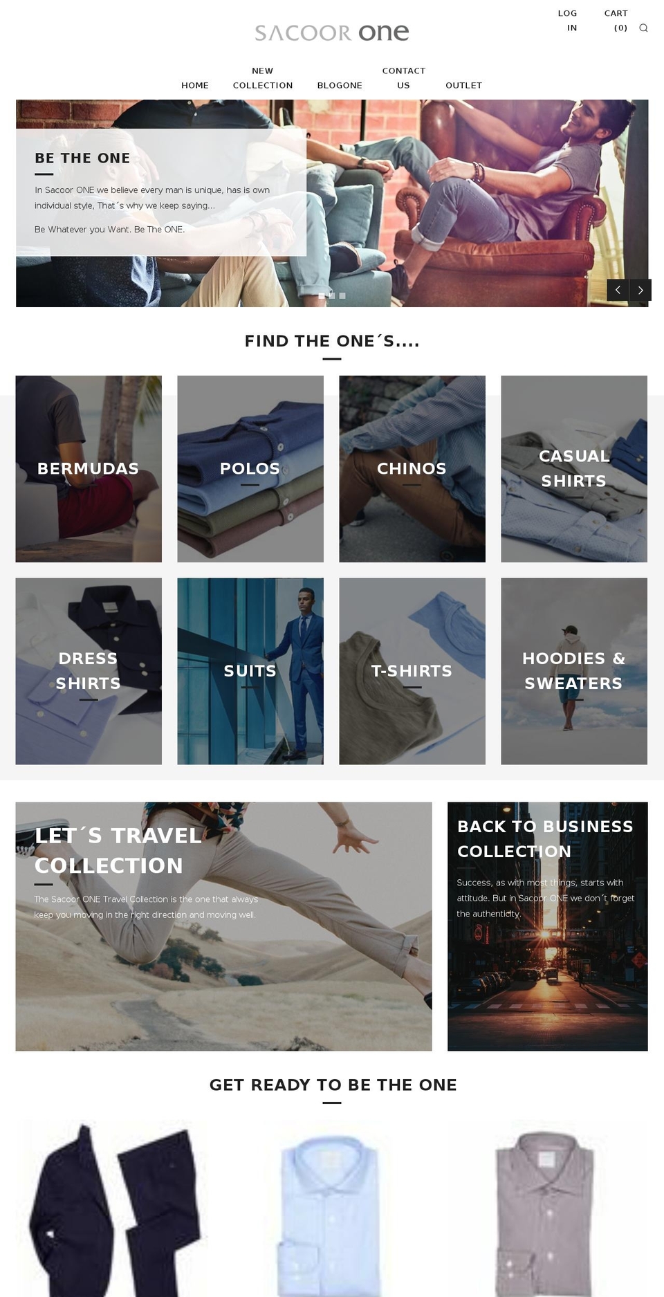 sacoorone.com — Shopify storefront screenshot