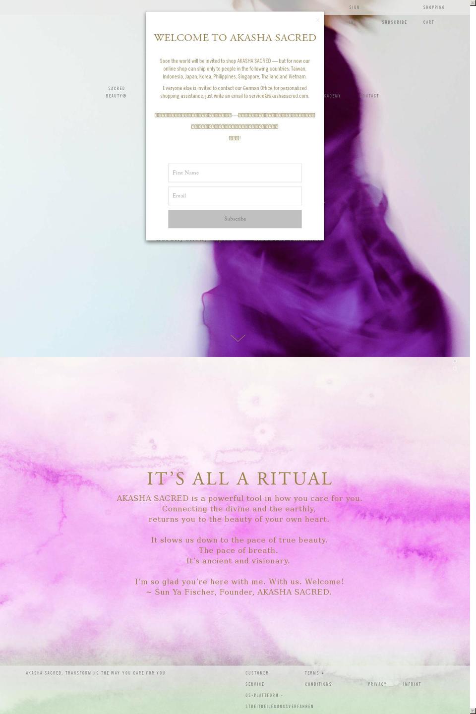 sacred-beauty-healer.com shopify website screenshot