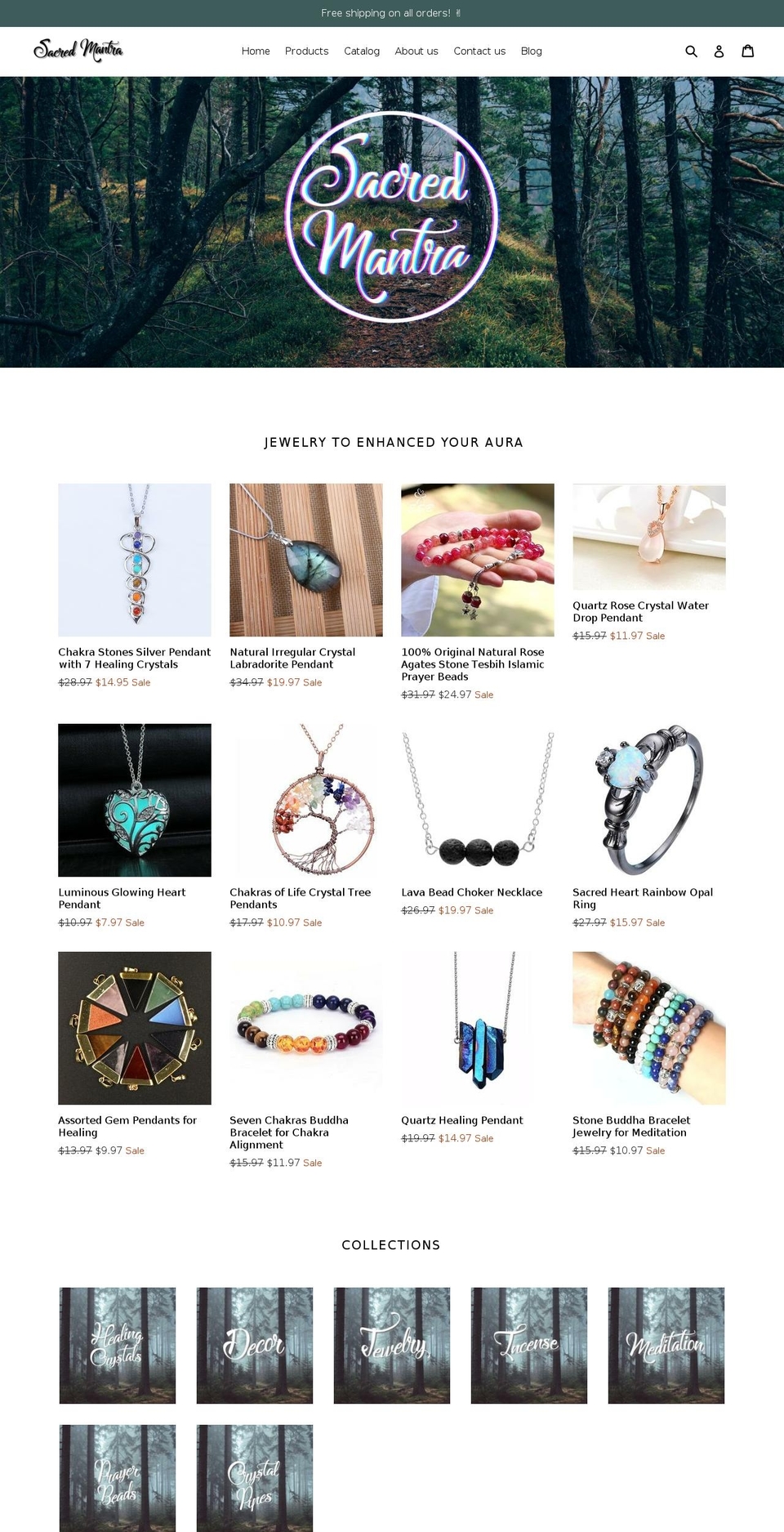 sacred-mantra.com — Shopify storefront screenshot
