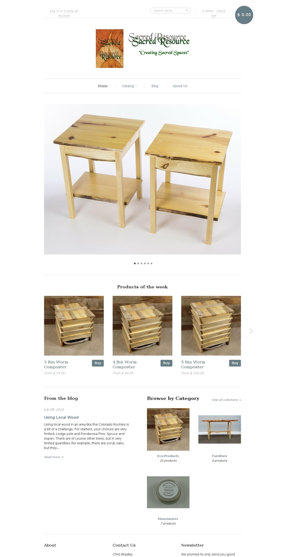 sacred-resource.com shopify website screenshot