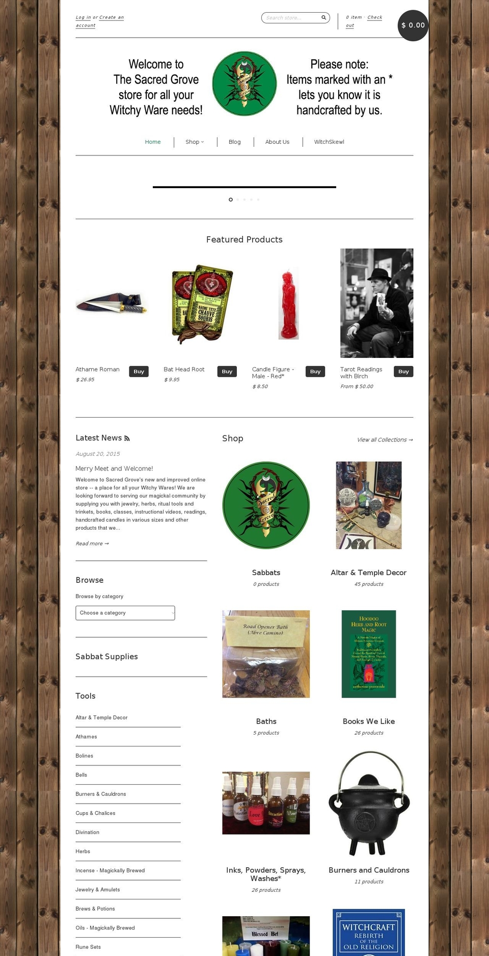 sacredgroveschool.com shopify website screenshot