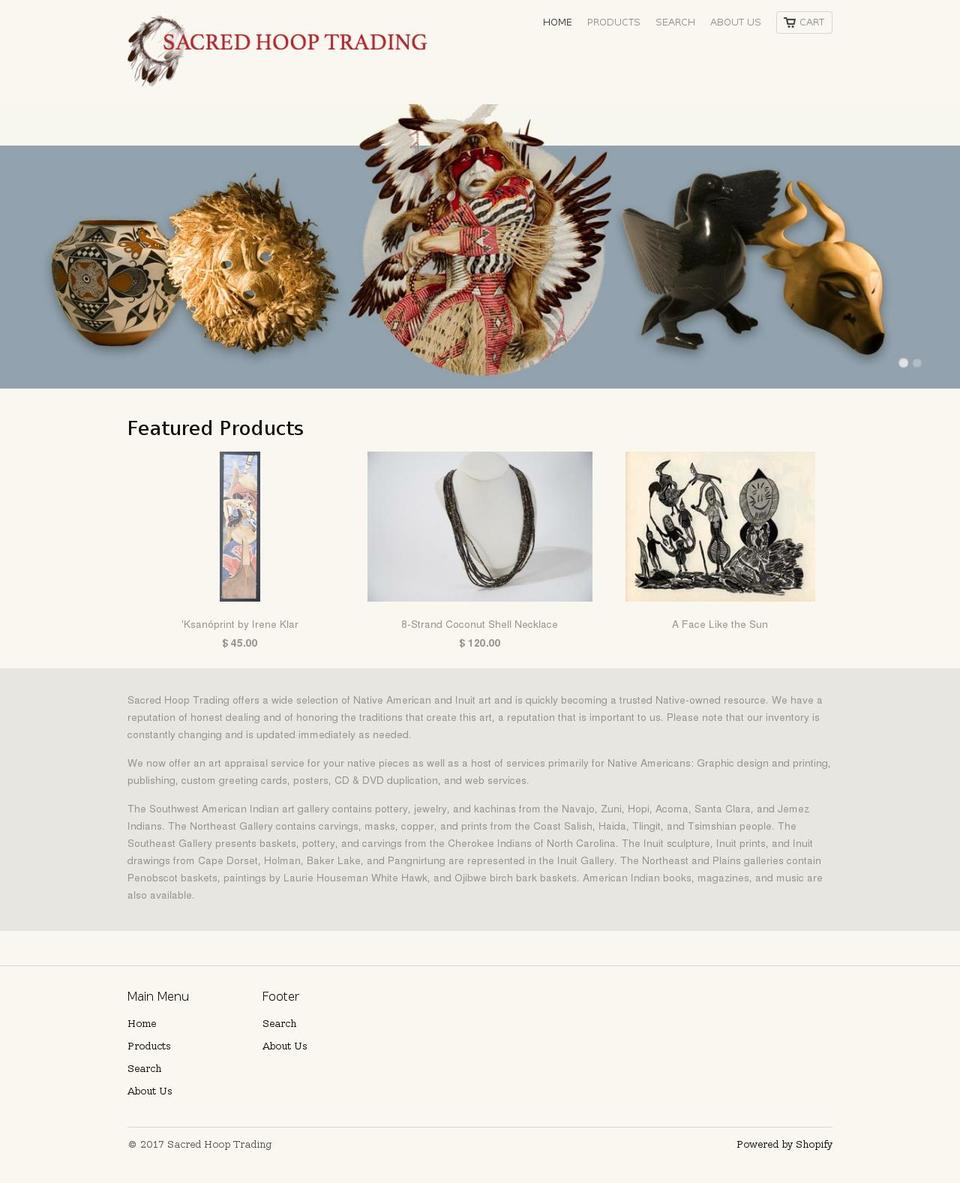sacredhooptrading.com shopify website screenshot