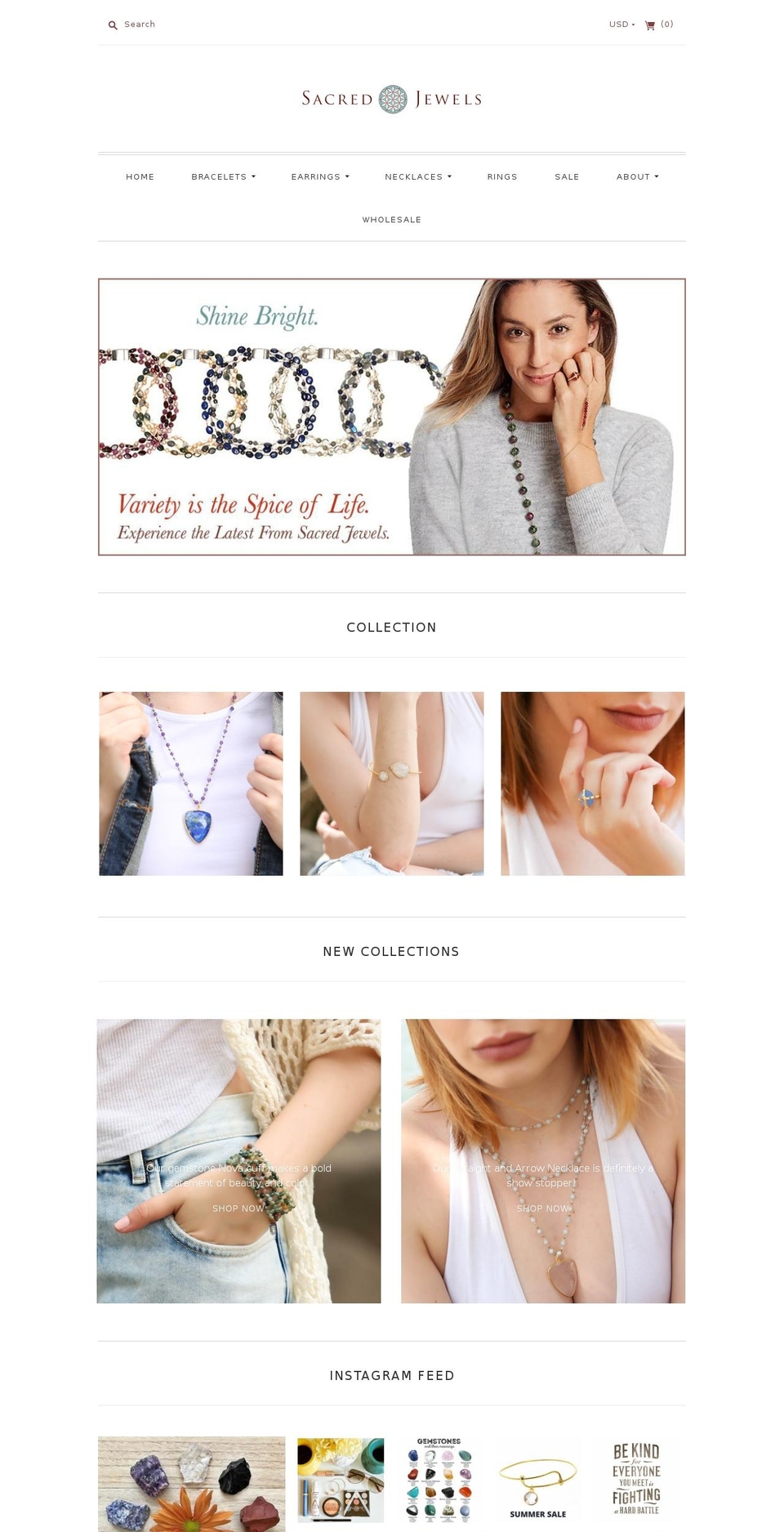 sacredjewelry.com — Shopify storefront screenshot
