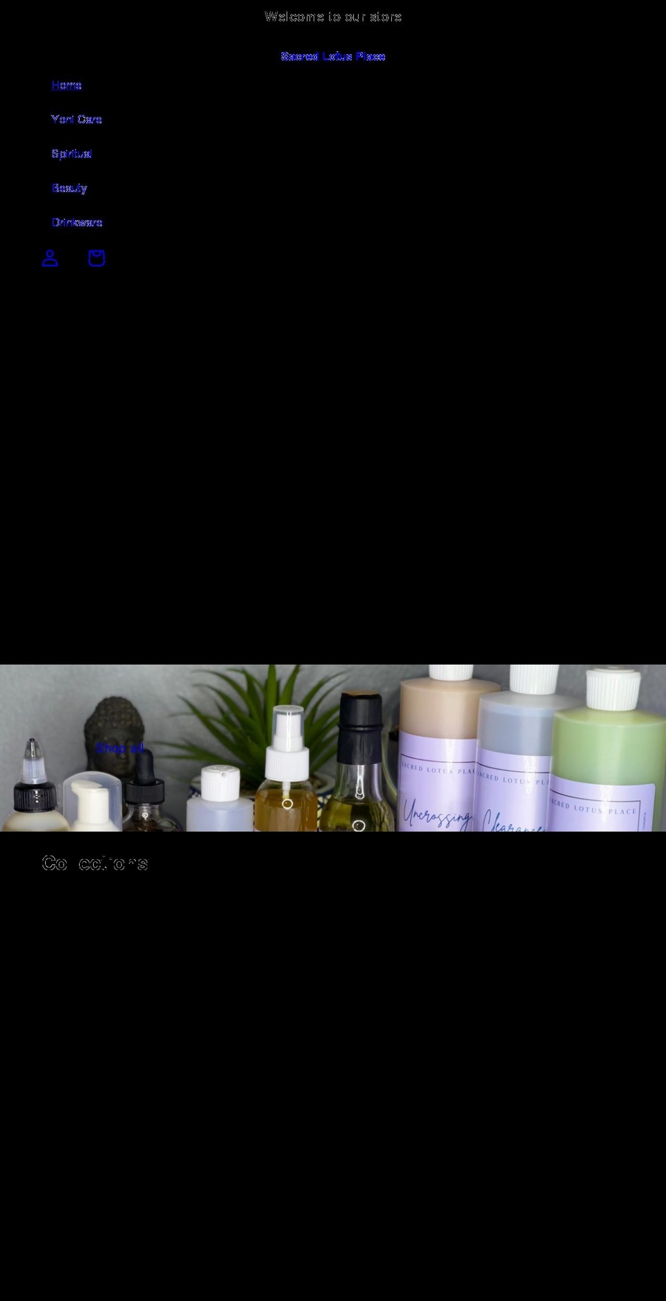 sacredlotusplace.com shopify website screenshot