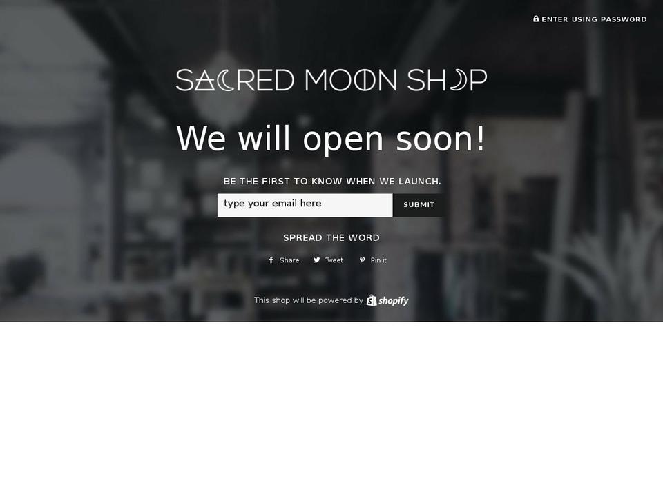 sacredmoonshop.com — Shopify storefront screenshot