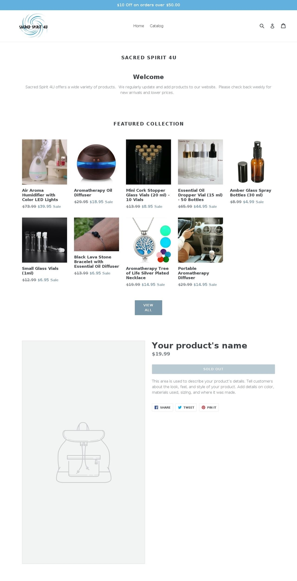 sacredspirit4u.com — Shopify storefront screenshot