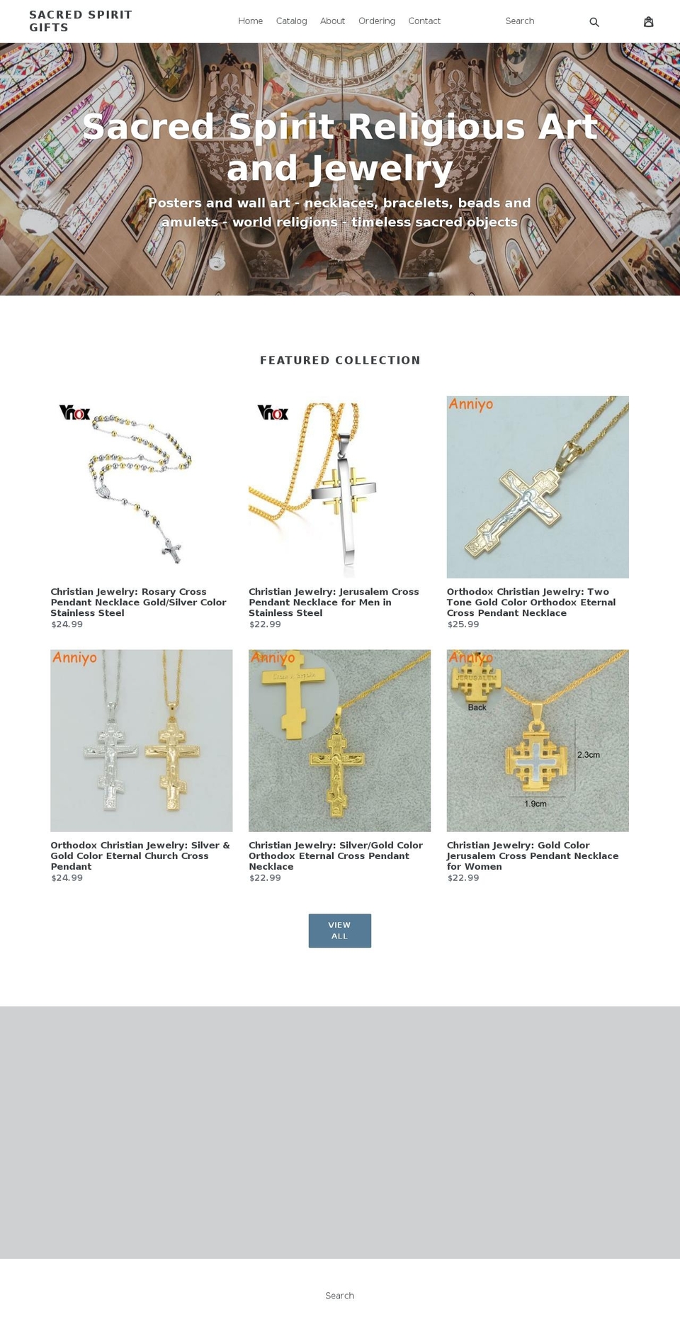 sacredspiritgifts.com — Shopify storefront screenshot