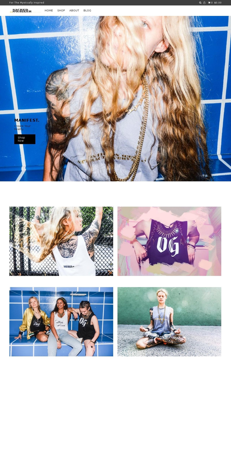 sacredswagger.com shopify website screenshot