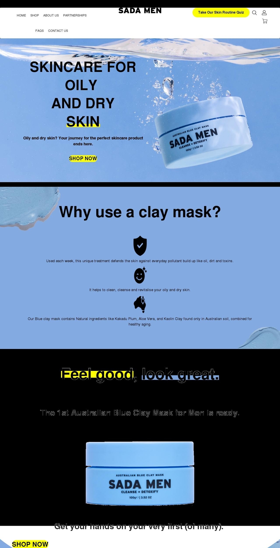 sadamen.com shopify website screenshot