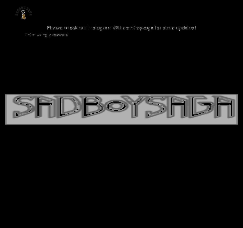 sadboysaga.com shopify website screenshot