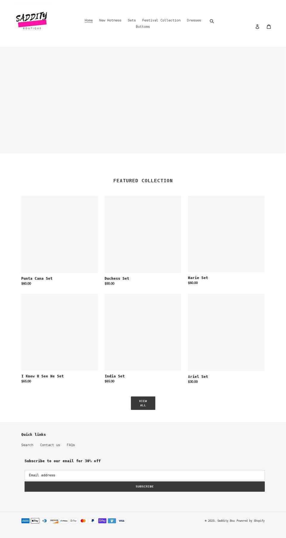 sadditybou.com shopify website screenshot