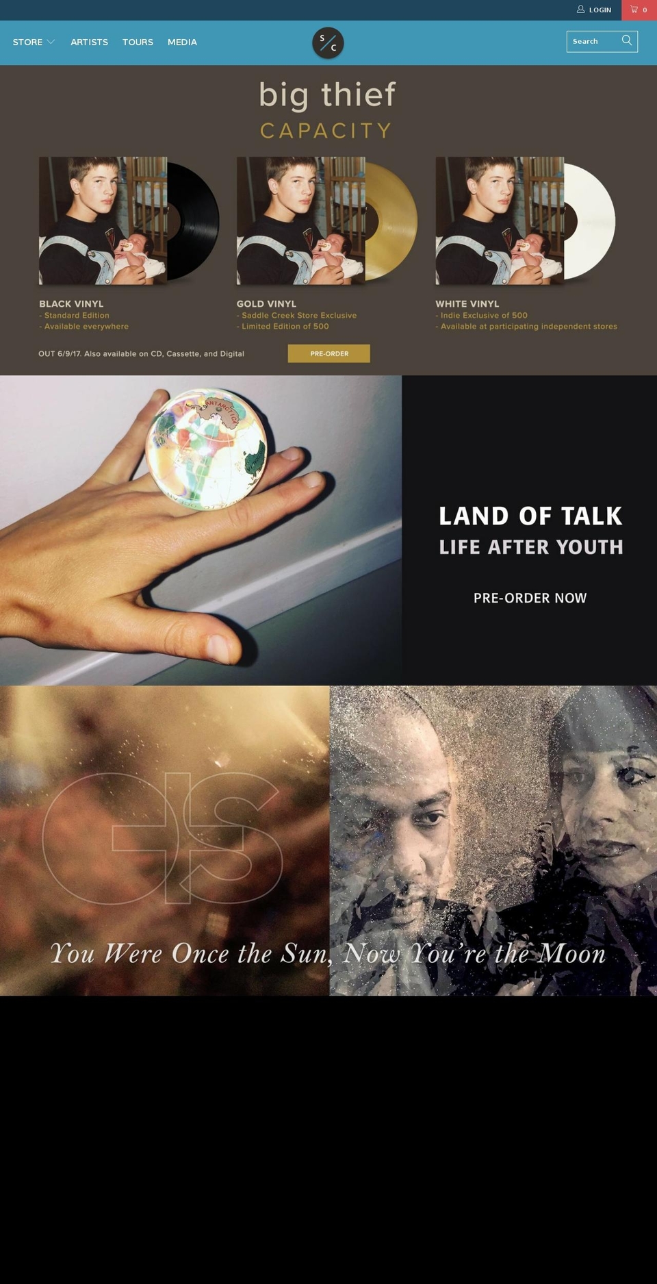 saddle-creek.com shopify website screenshot