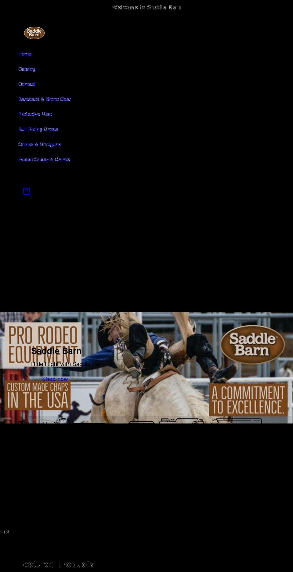 saddlebarn.com shopify website screenshot