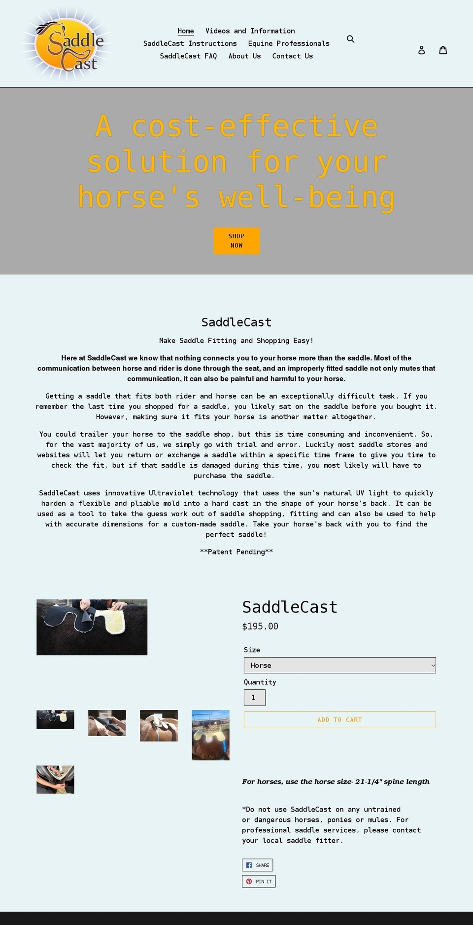 saddlecast.com shopify website screenshot