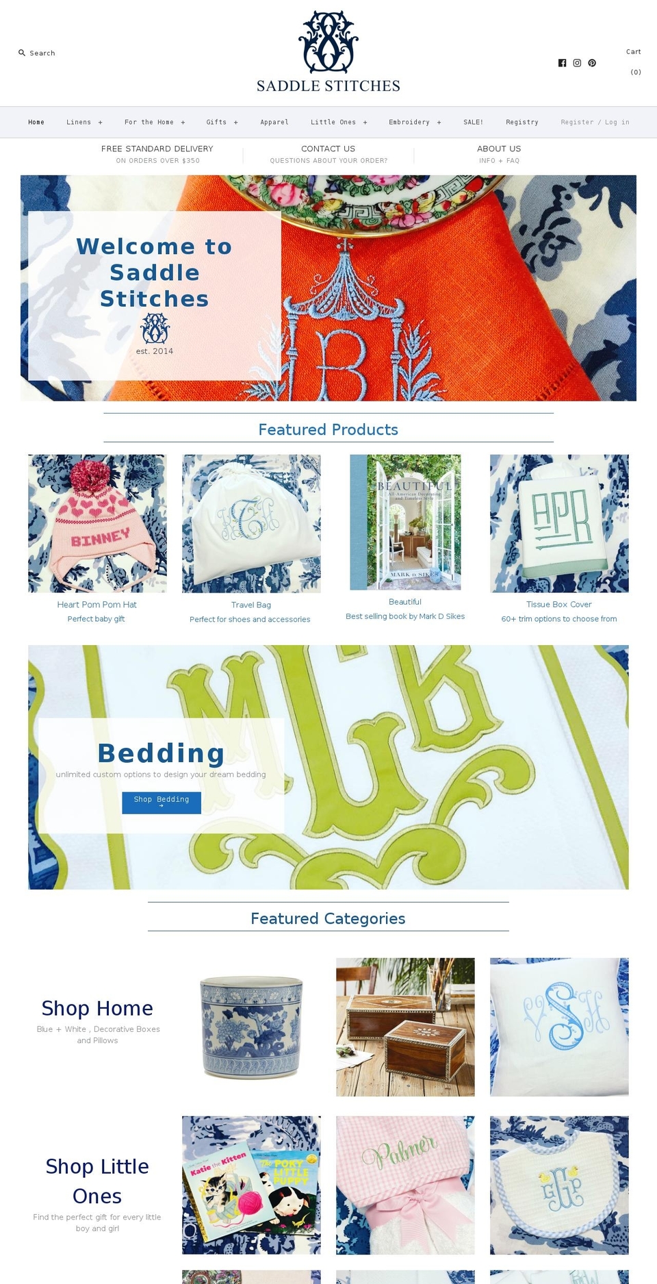 saddlestitches.com — Shopify storefront screenshot