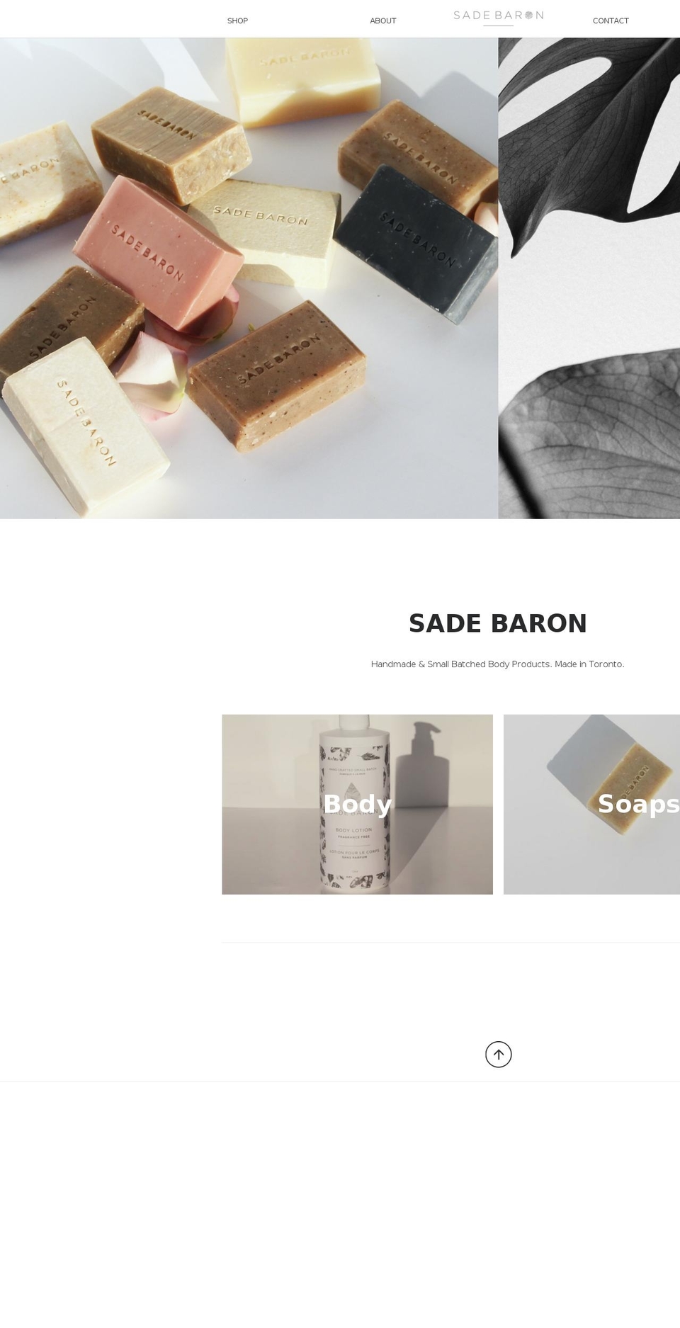 sadebaron.com shopify website screenshot