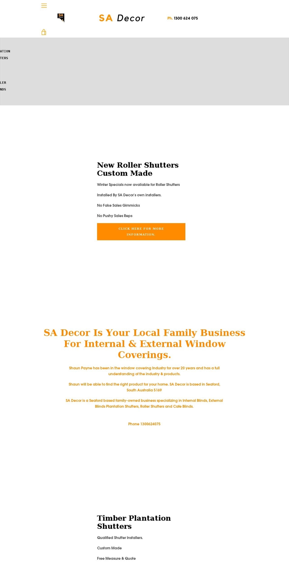 sadecor.com.au shopify website screenshot