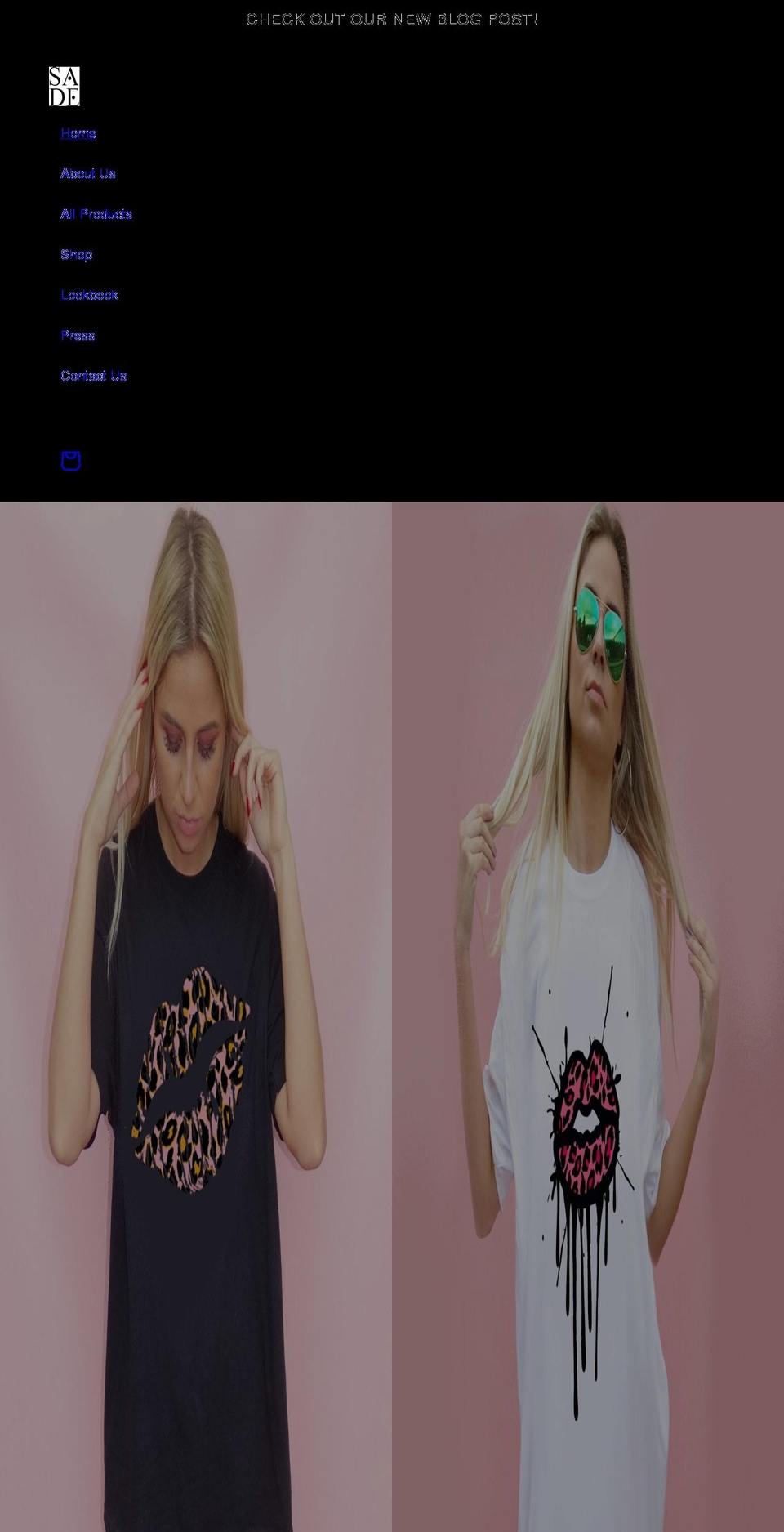 sadefarrellclothing.co.uk shopify website screenshot
