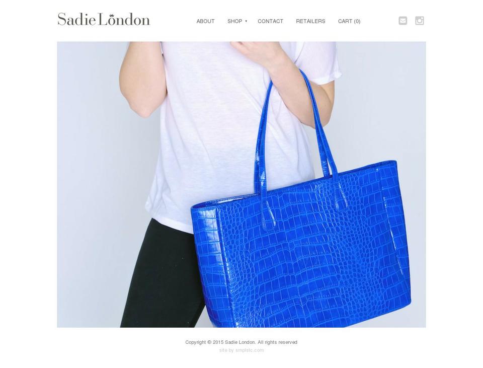 sadielondon.com shopify website screenshot