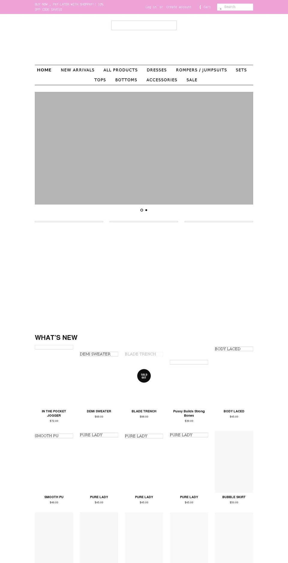 sadieskloset.com shopify website screenshot