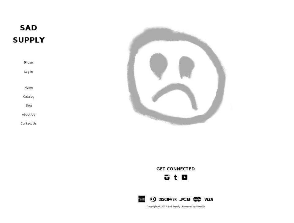 sadsupply.com shopify website screenshot