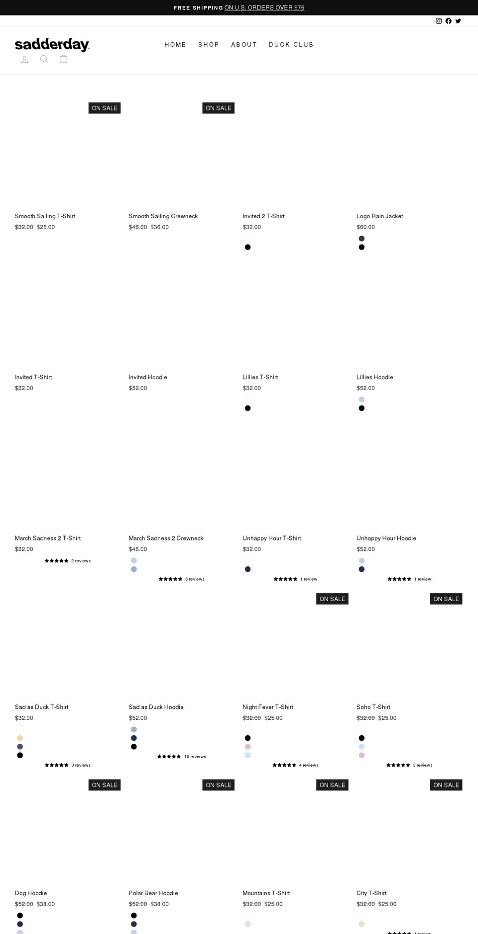 sadvertisement.com — Shopify storefront screenshot