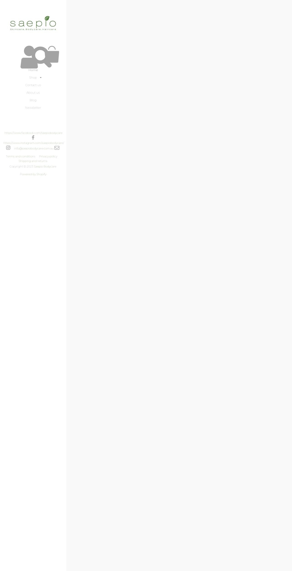 saepiobodycare.com.au shopify website screenshot
