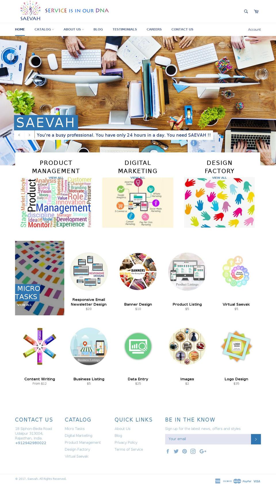 saevah.com shopify website screenshot