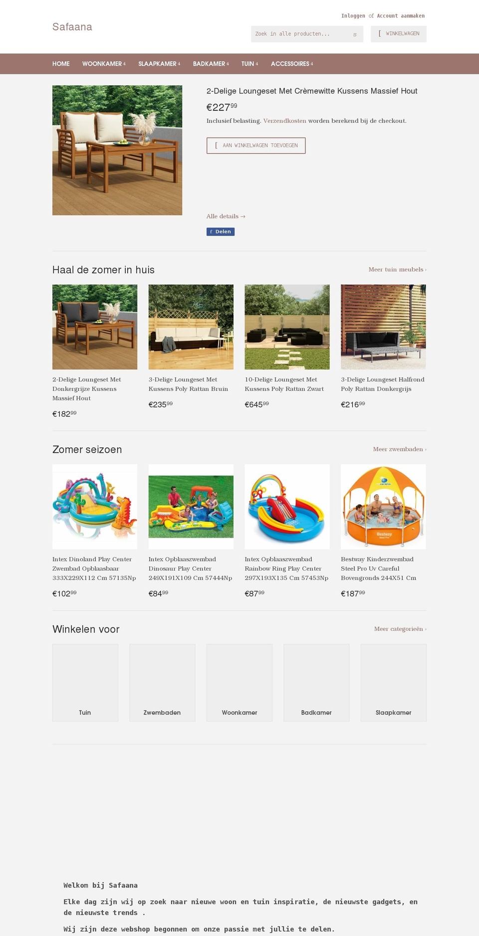 safaana.com shopify website screenshot