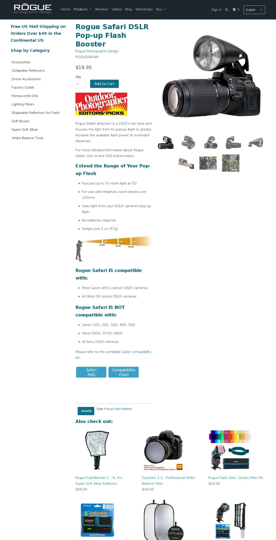 safariflash.com — Shopify storefront screenshot