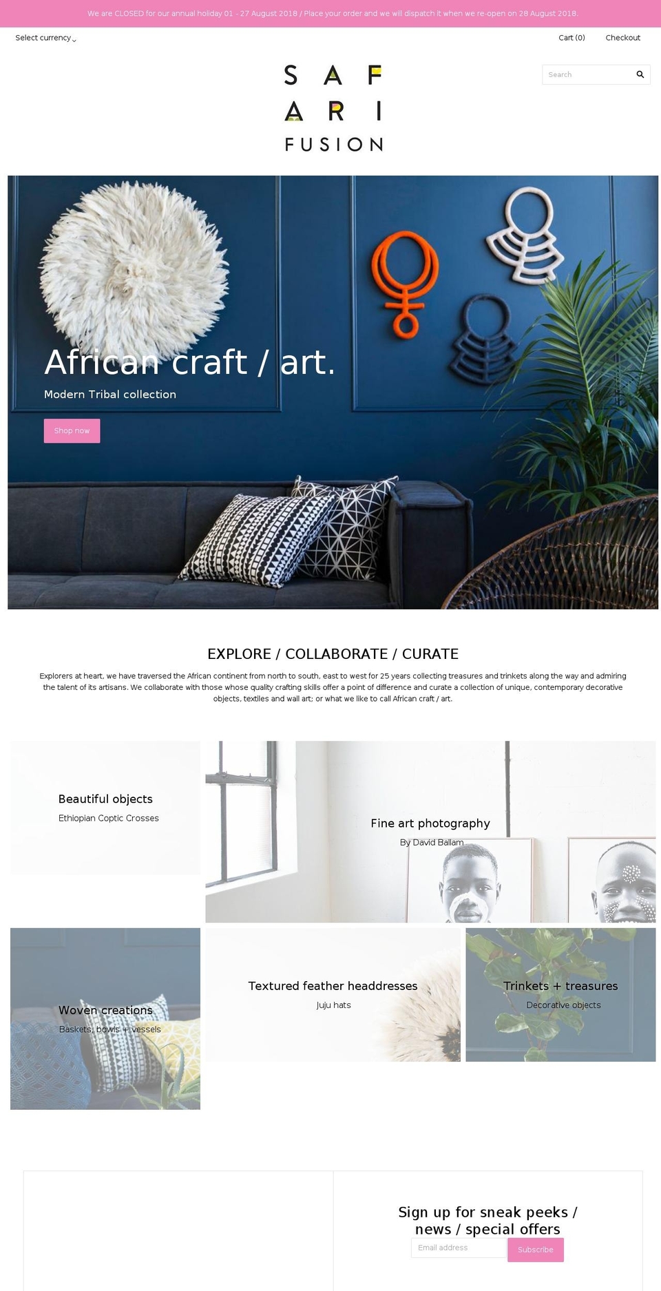 safarifusion.com.au shopify website screenshot