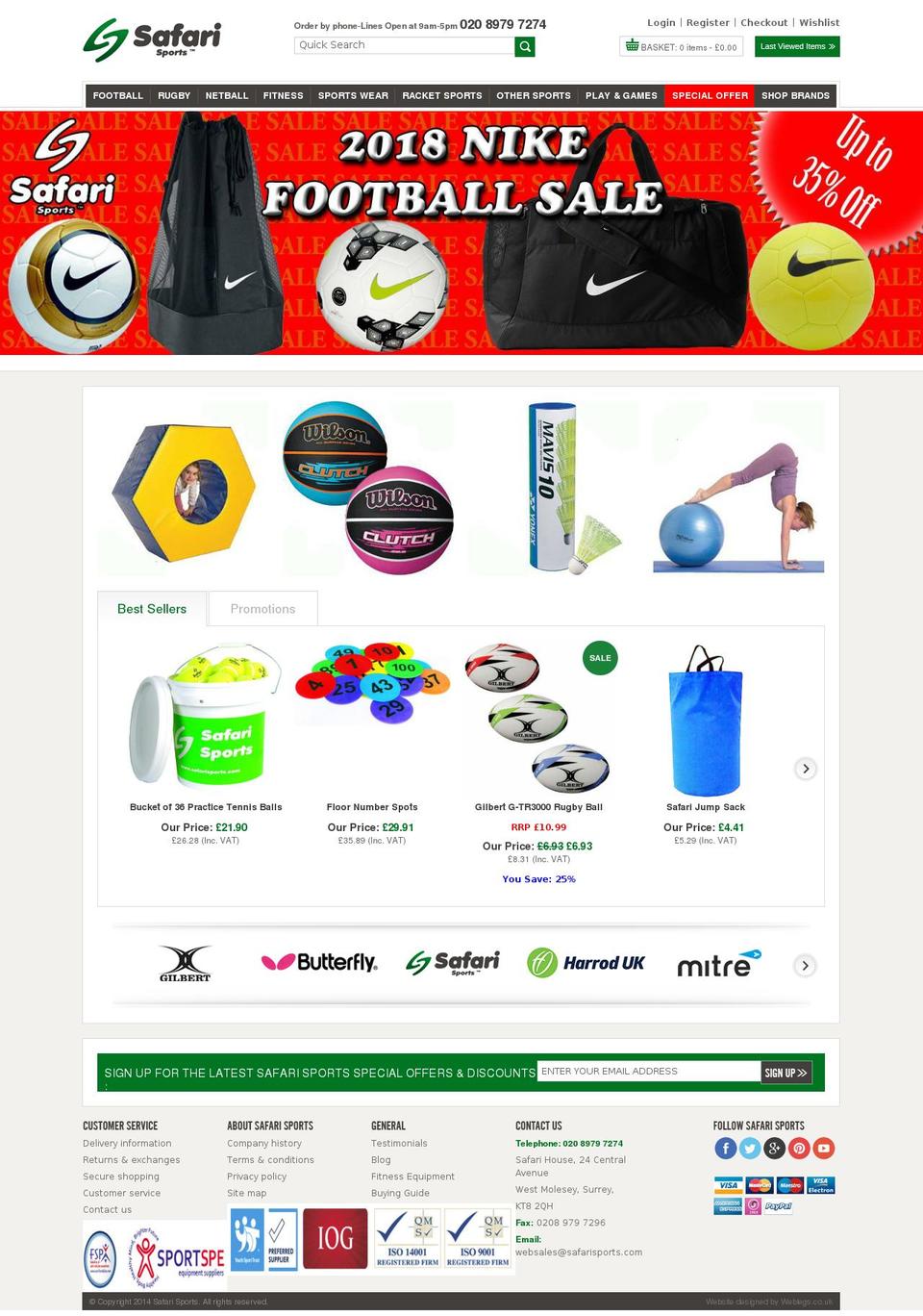 safarisport.company shopify website screenshot
