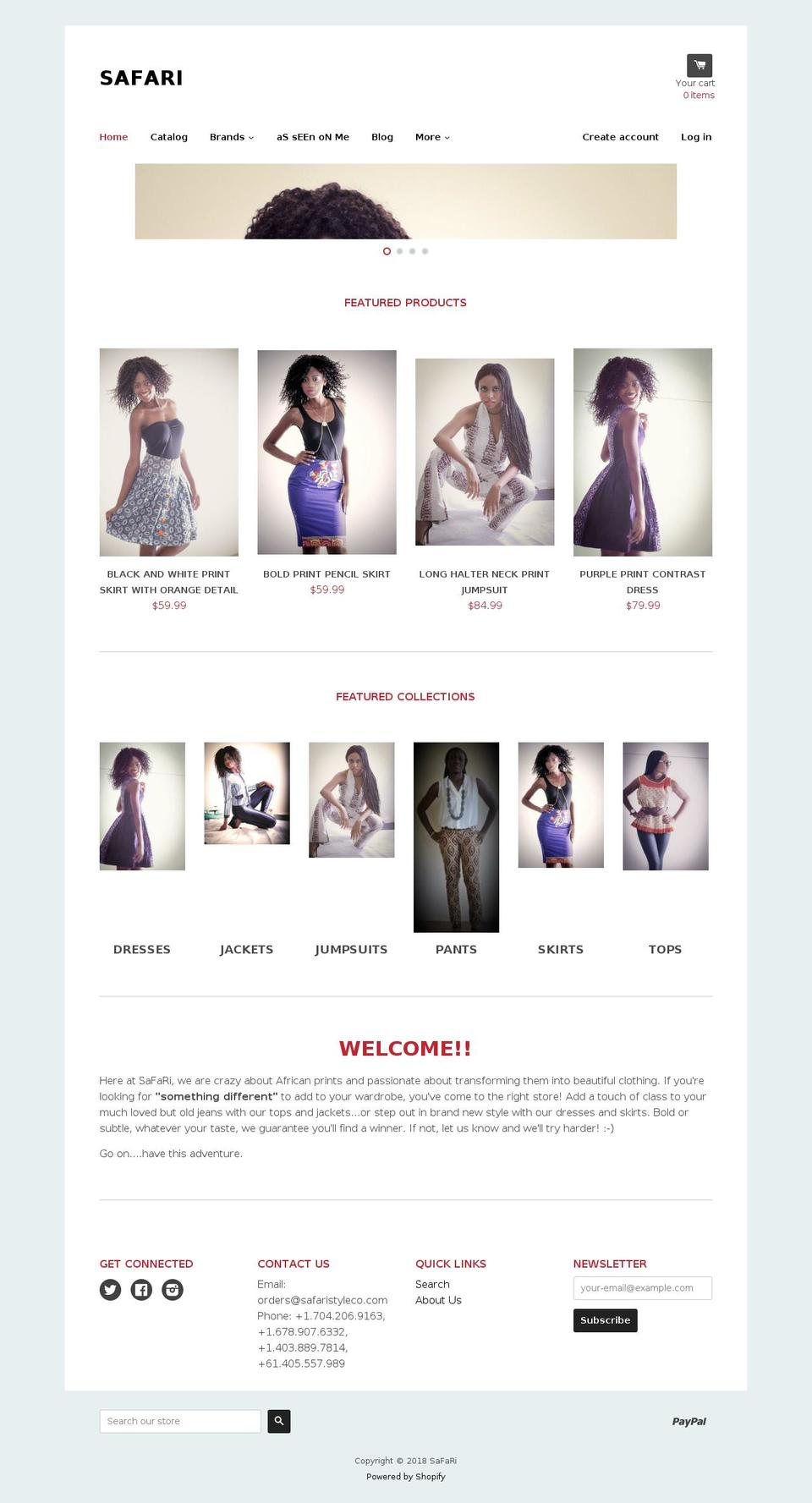 safaristyleco.com — Shopify storefront screenshot