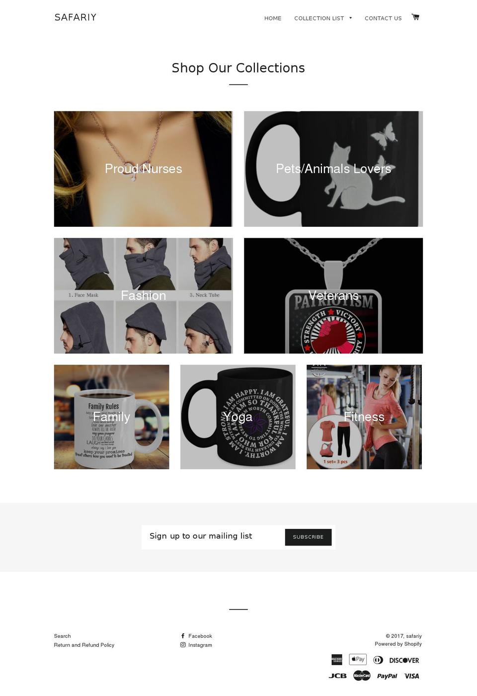 safariy.com shopify website screenshot