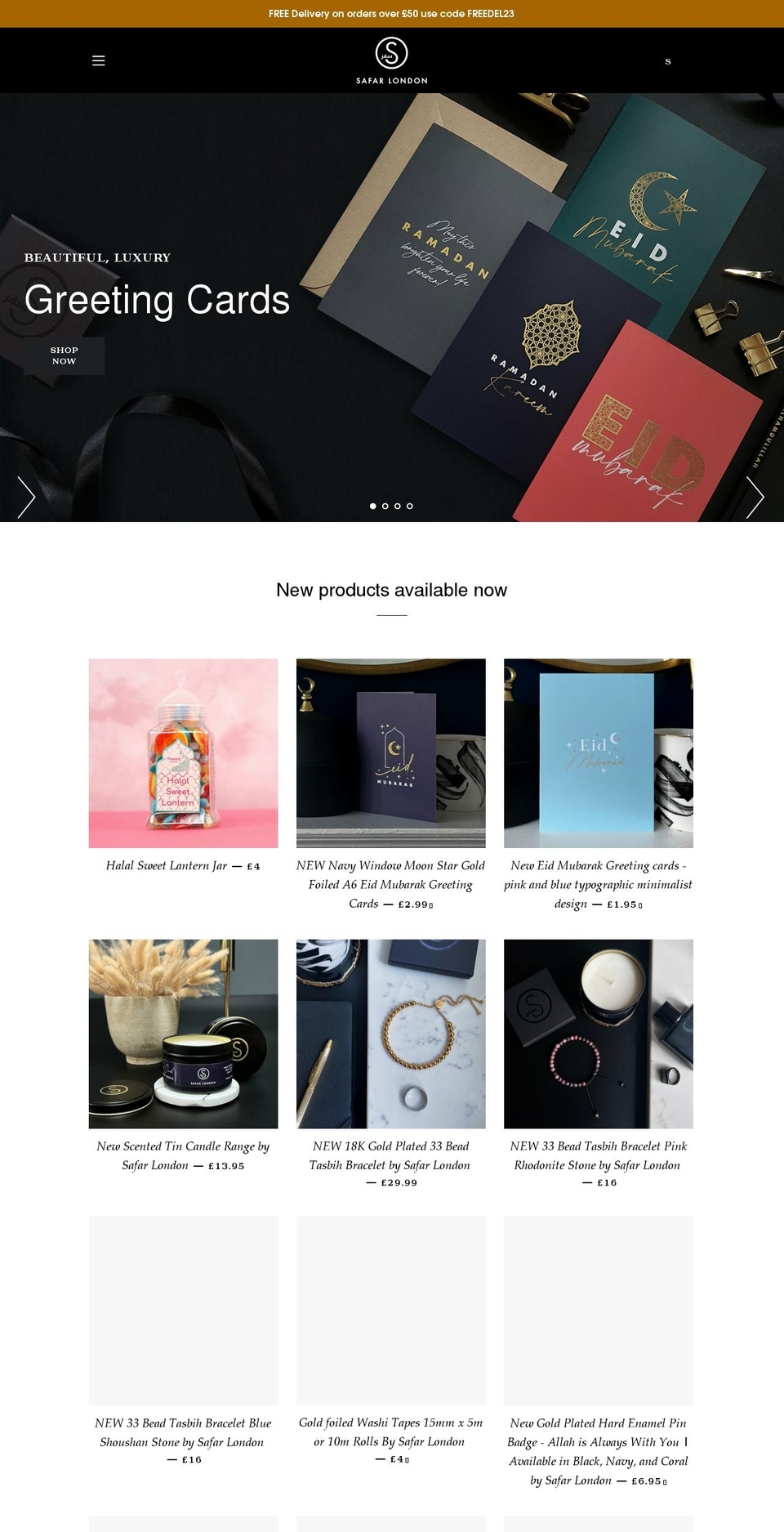safarlondon.co.uk shopify website screenshot