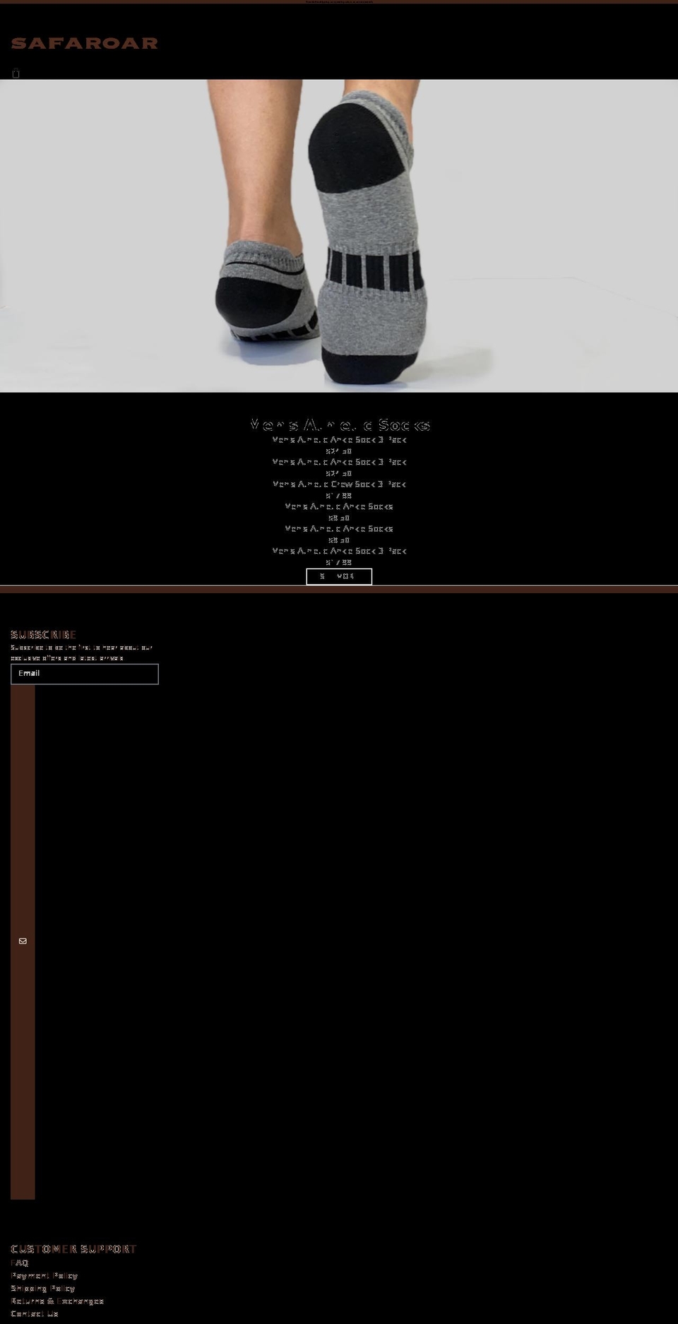 safaroar.com shopify website screenshot