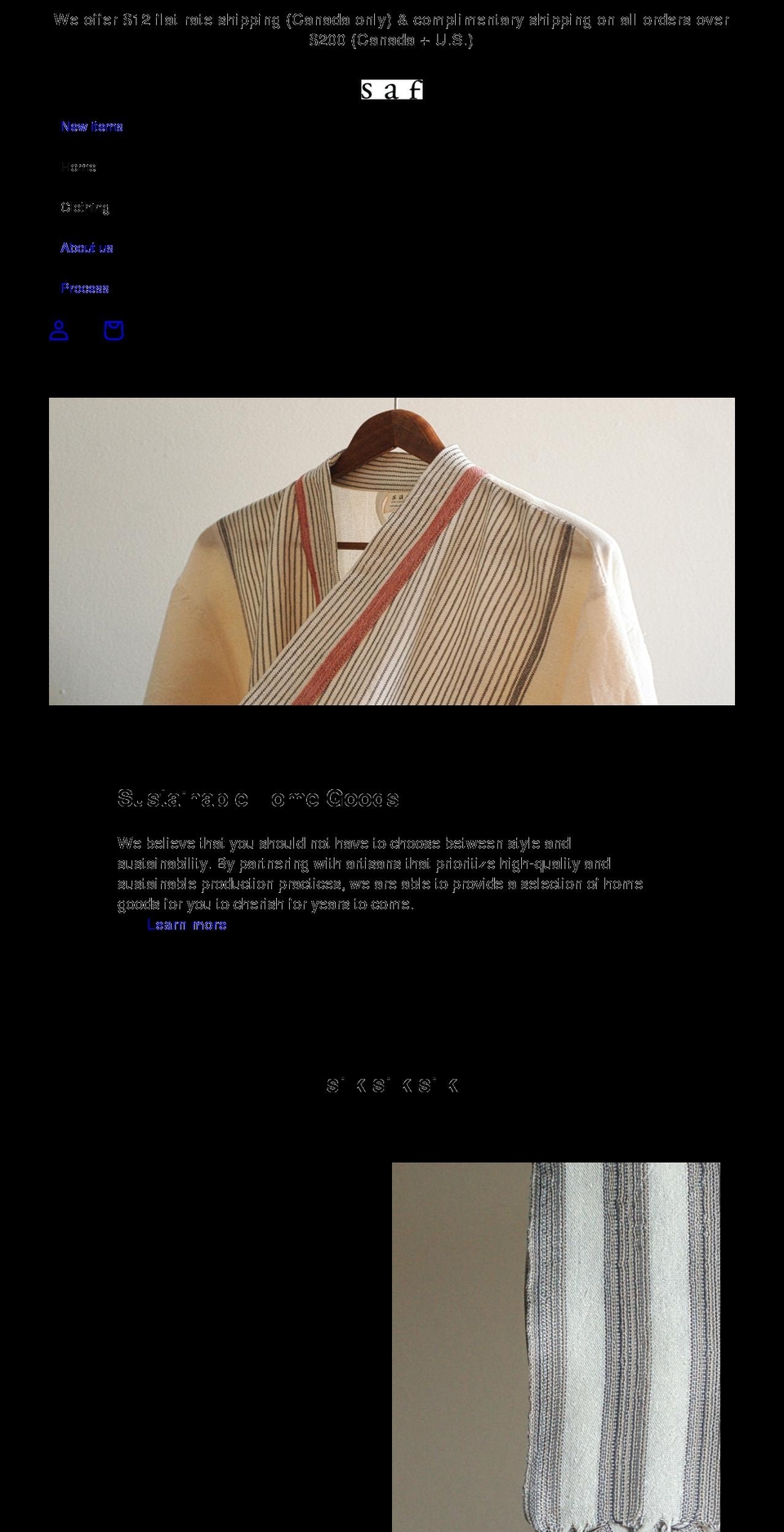 safcollection.co shopify website screenshot